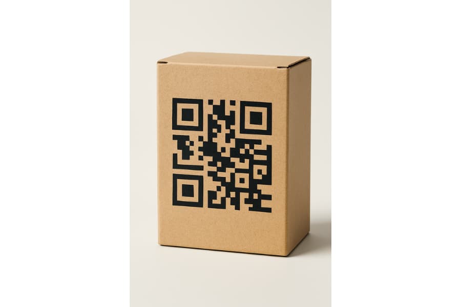 Ảnh: Hộp có chứa mã QR